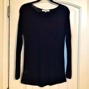 🍃Pick 3/$21-Ann Taylor Loft Lightweight Long Sleeve Scoop Neck Black Sweater
